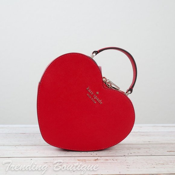 NWT Kate Spade New York Love Shack Heart Crossbody in Candied Cherry - Picture 5 of 14